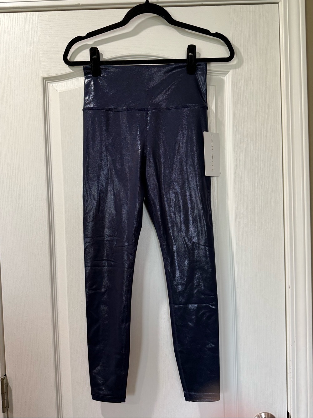 Athleta Shimmer Navy 7/8 Shine Leggings